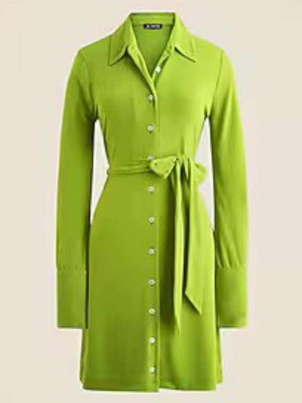 J. Crew Mini shirt-dress in matte jersey Green M